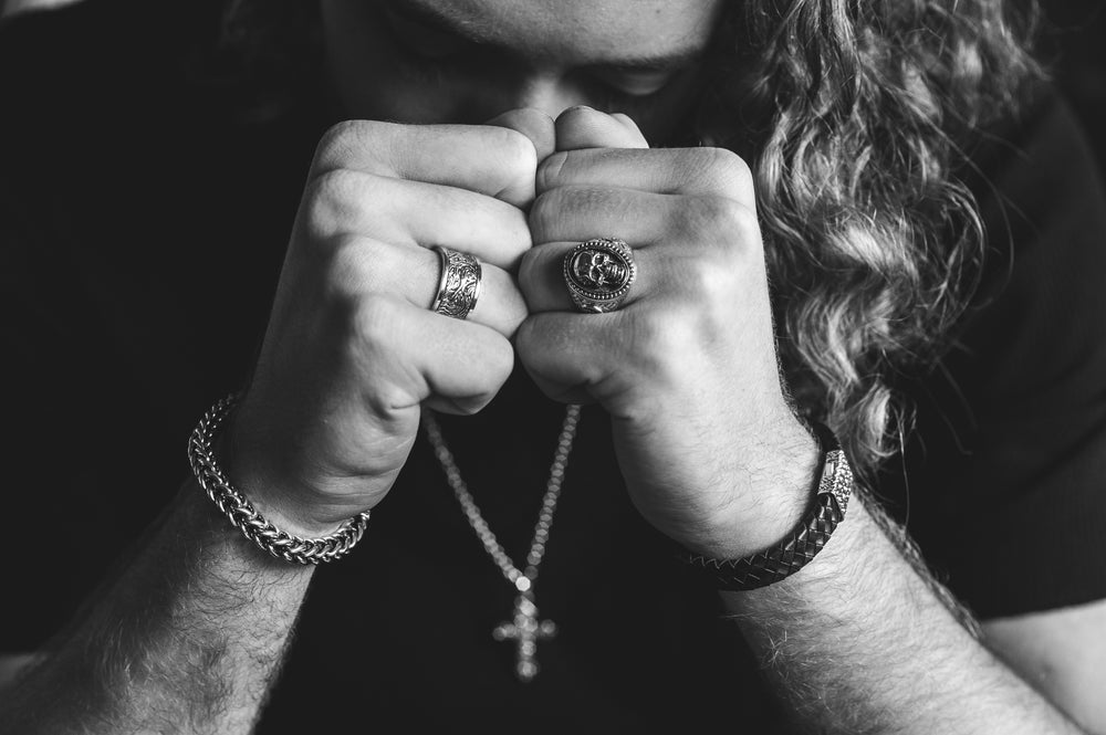 sterling silver skull head signet ring