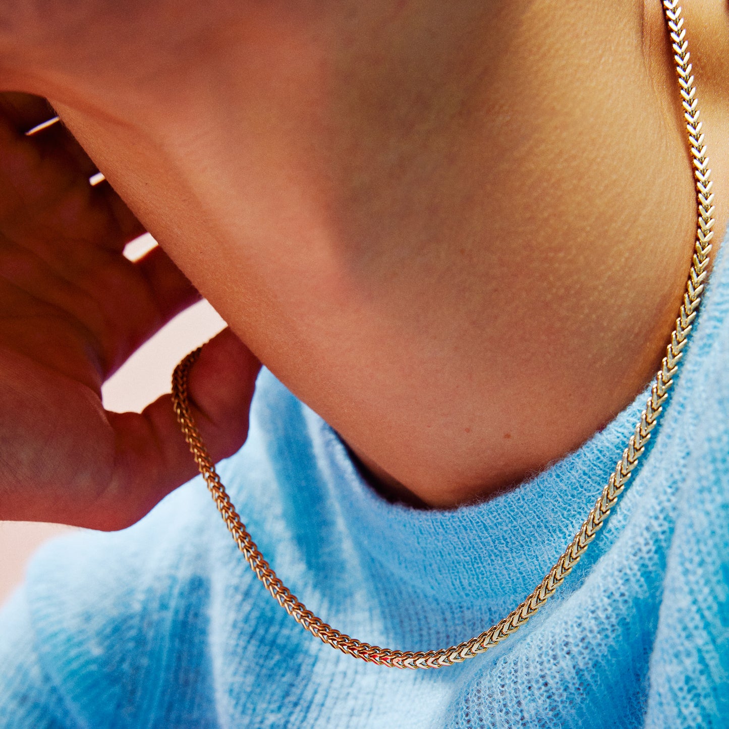 3mm Thin Franco Link Chain - Men Necklace - The Steel Shop