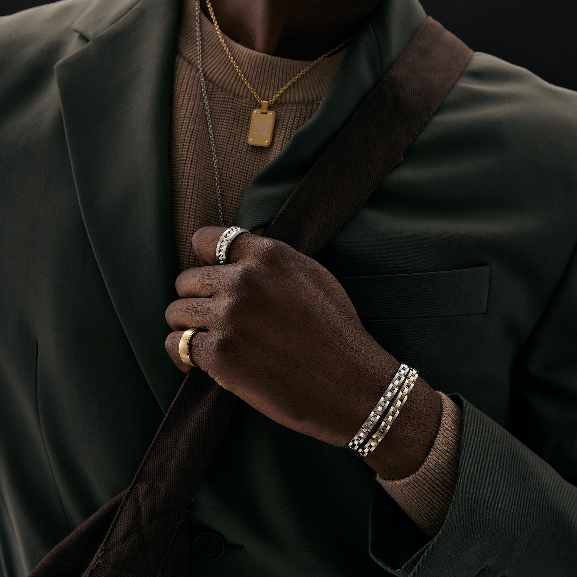 Two Tone Link Bracelet | 5MM - Mens Steel Bracelets - The Steel Shop