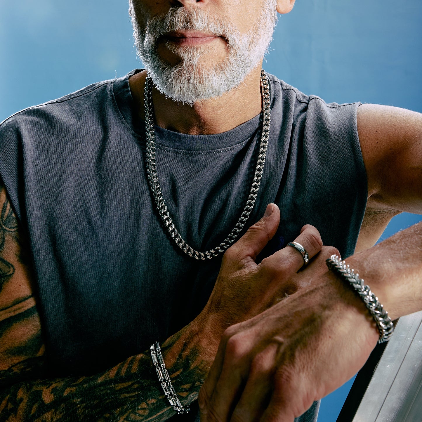 Solid Link Bracelet - Mens Steel Bracelets - The Steel Shop