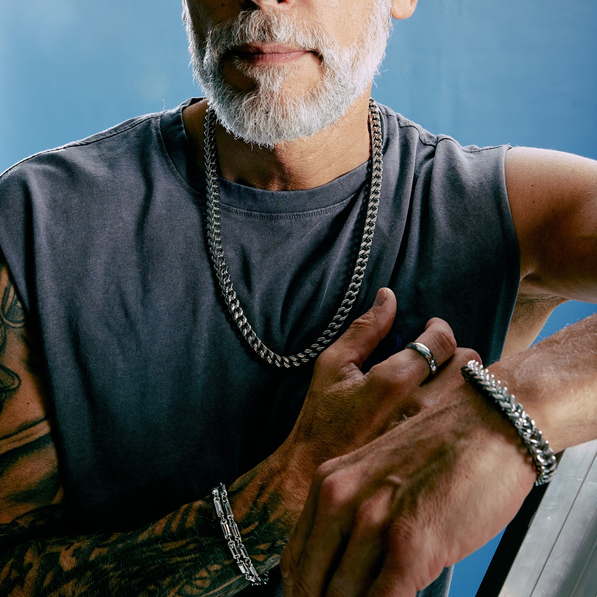 Solid Link Bracelet - Mens Steel Bracelets - The Steel Shop