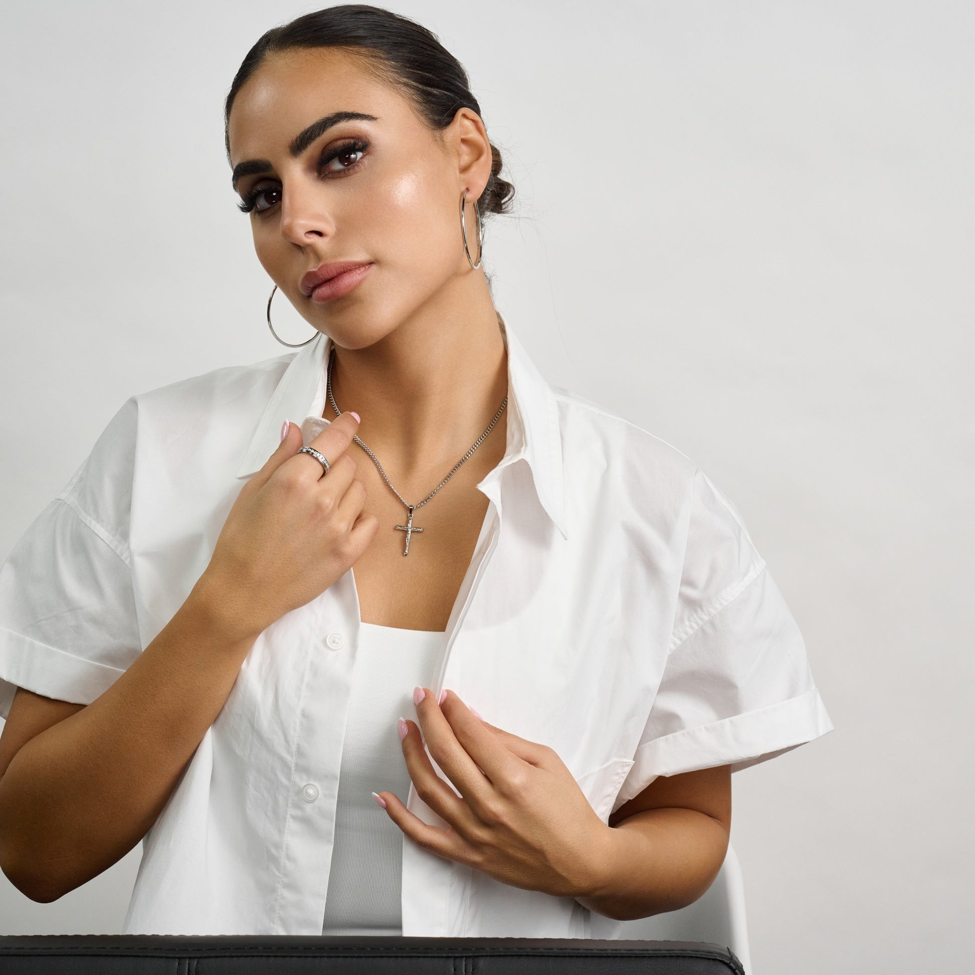 50mm Lightweight Hoop Earrings - Earrings - The Steel Shop