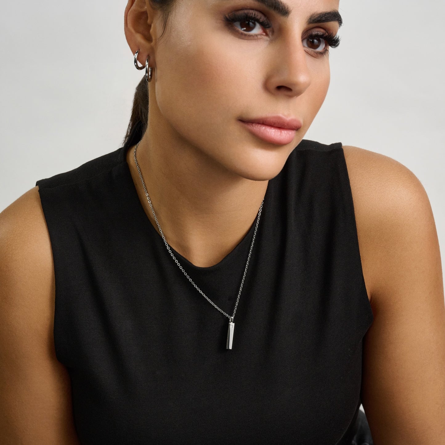 Minimal Stone-Set Urn Pendant - Women Pendant - The Steel Shop