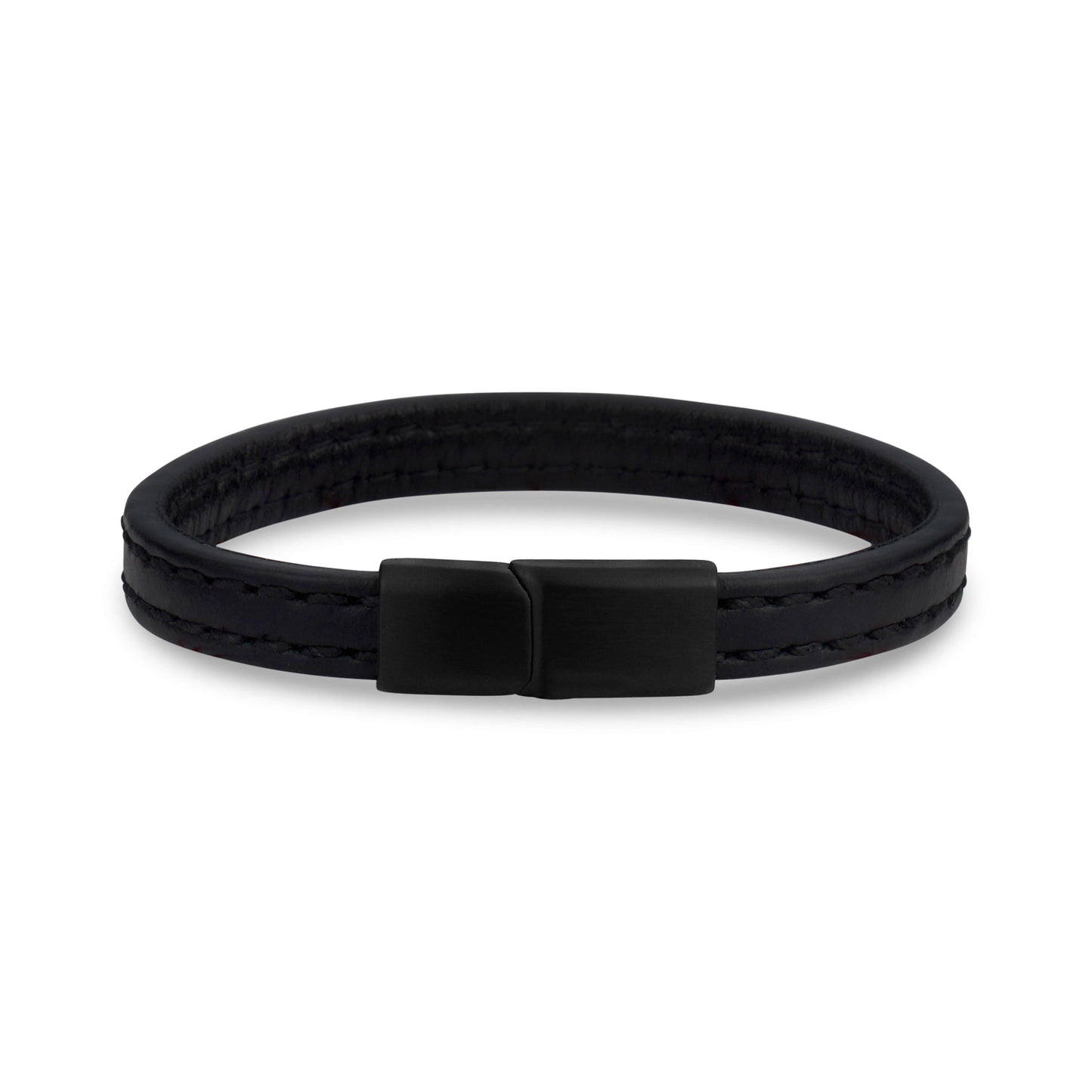 Vintage Leather Bracelet | 8MM - Mens Steel Leather Bracelets - The Steel Shop