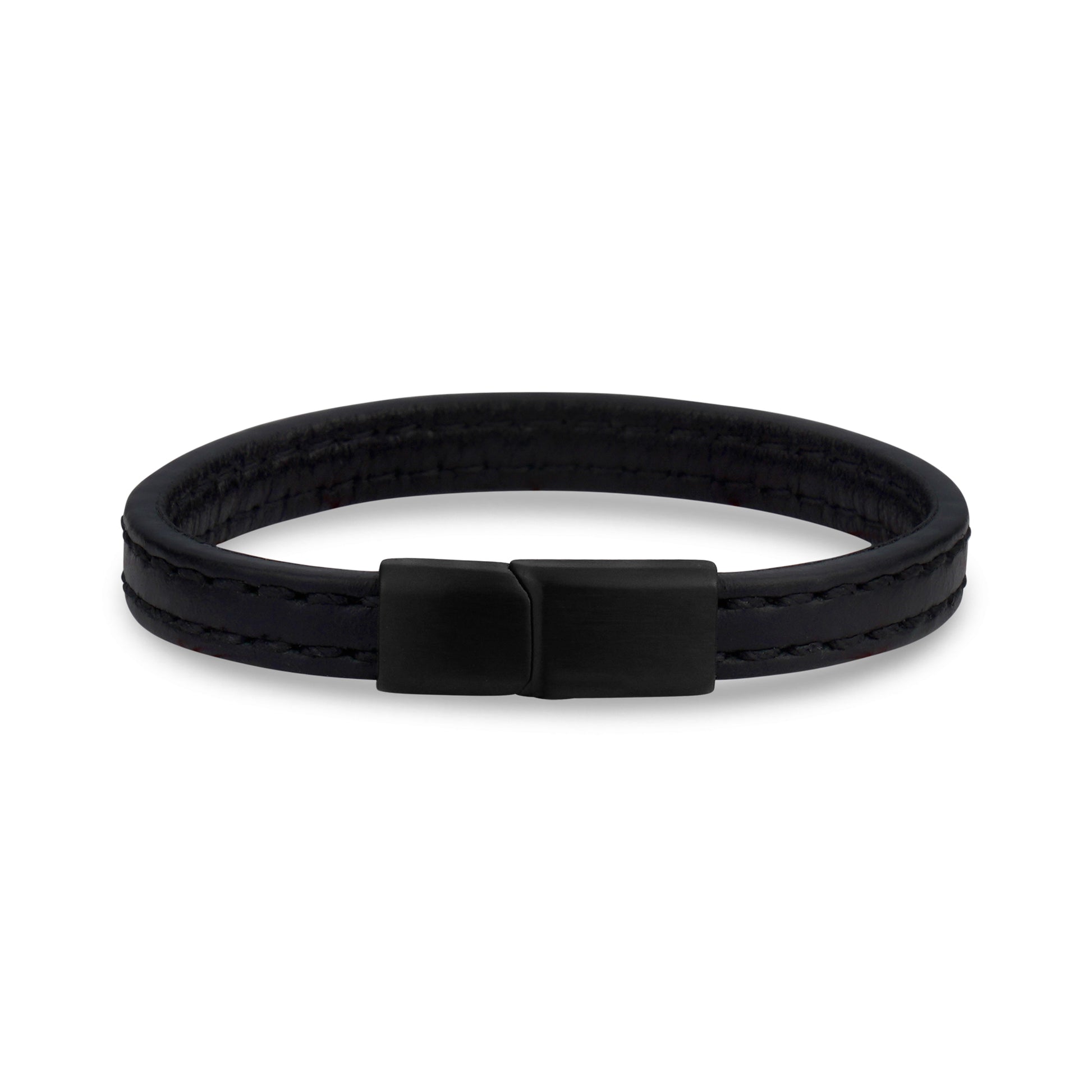 Vintage Leather Bracelet | 8MM - Mens Steel Leather Bracelets - The Steel Shop