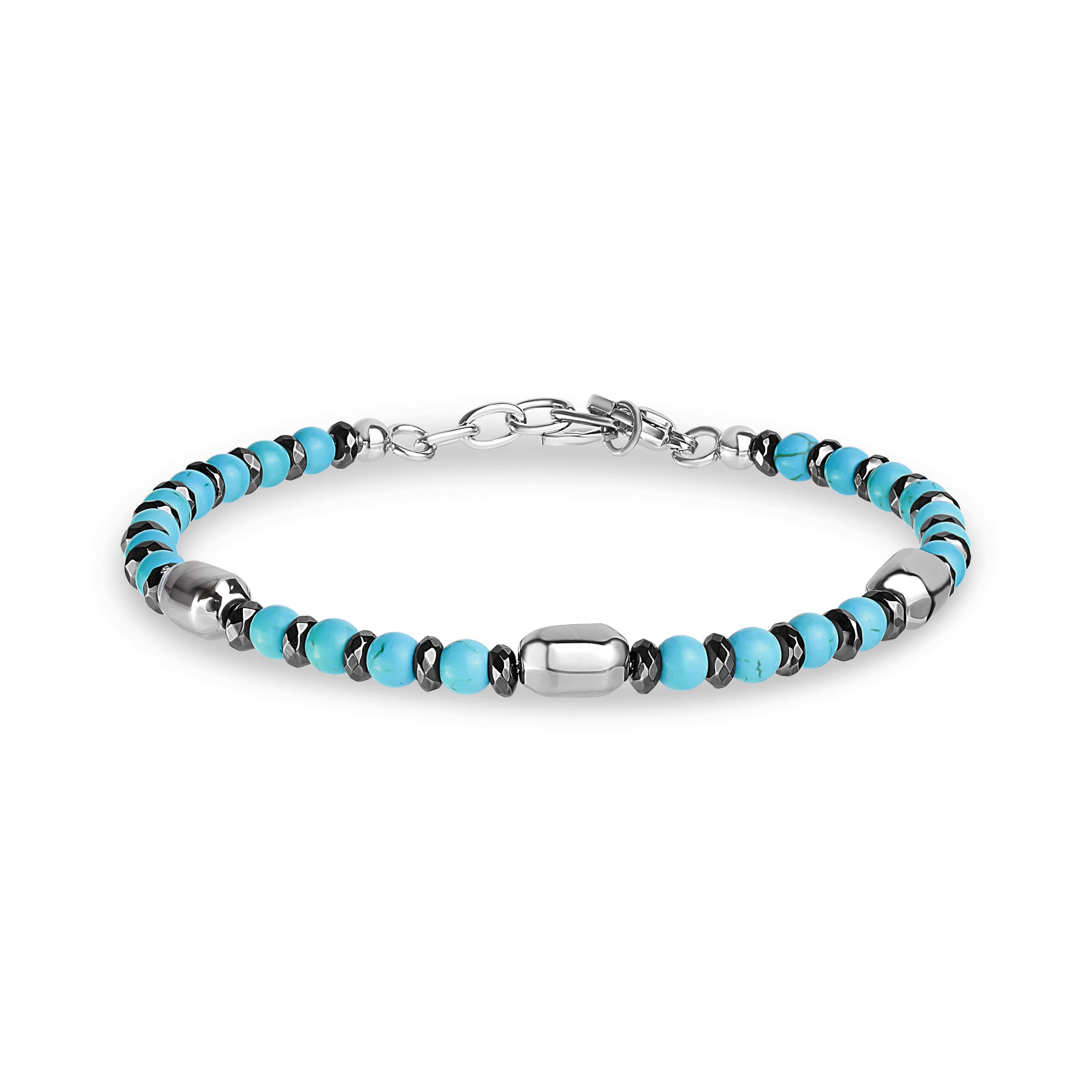 4mm Azure Waves Turquoise Bead Bracelet – The Steel Shop