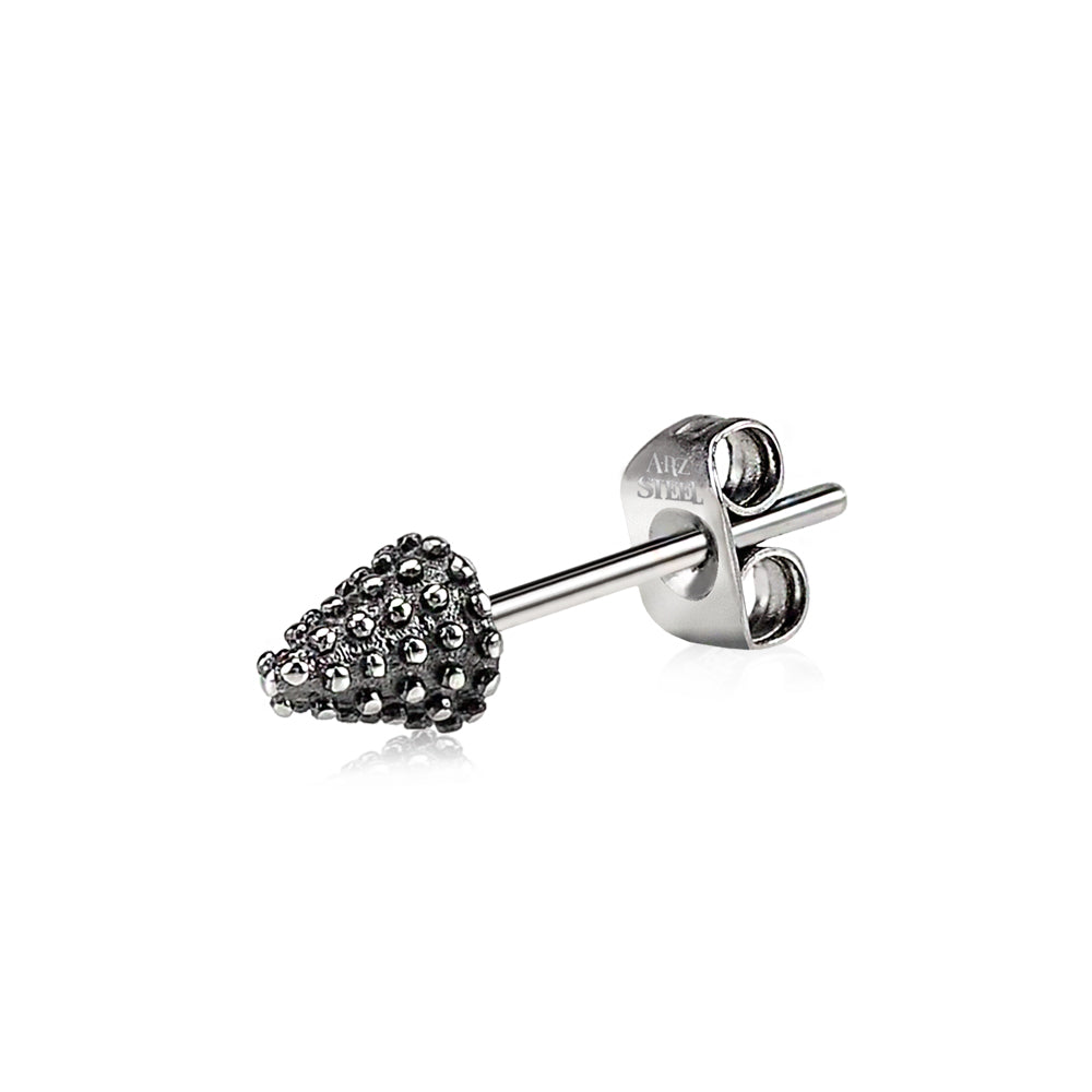 Mini Textured Spike Stainless Steel Stud Earrings – The Steel Shop - Main Image