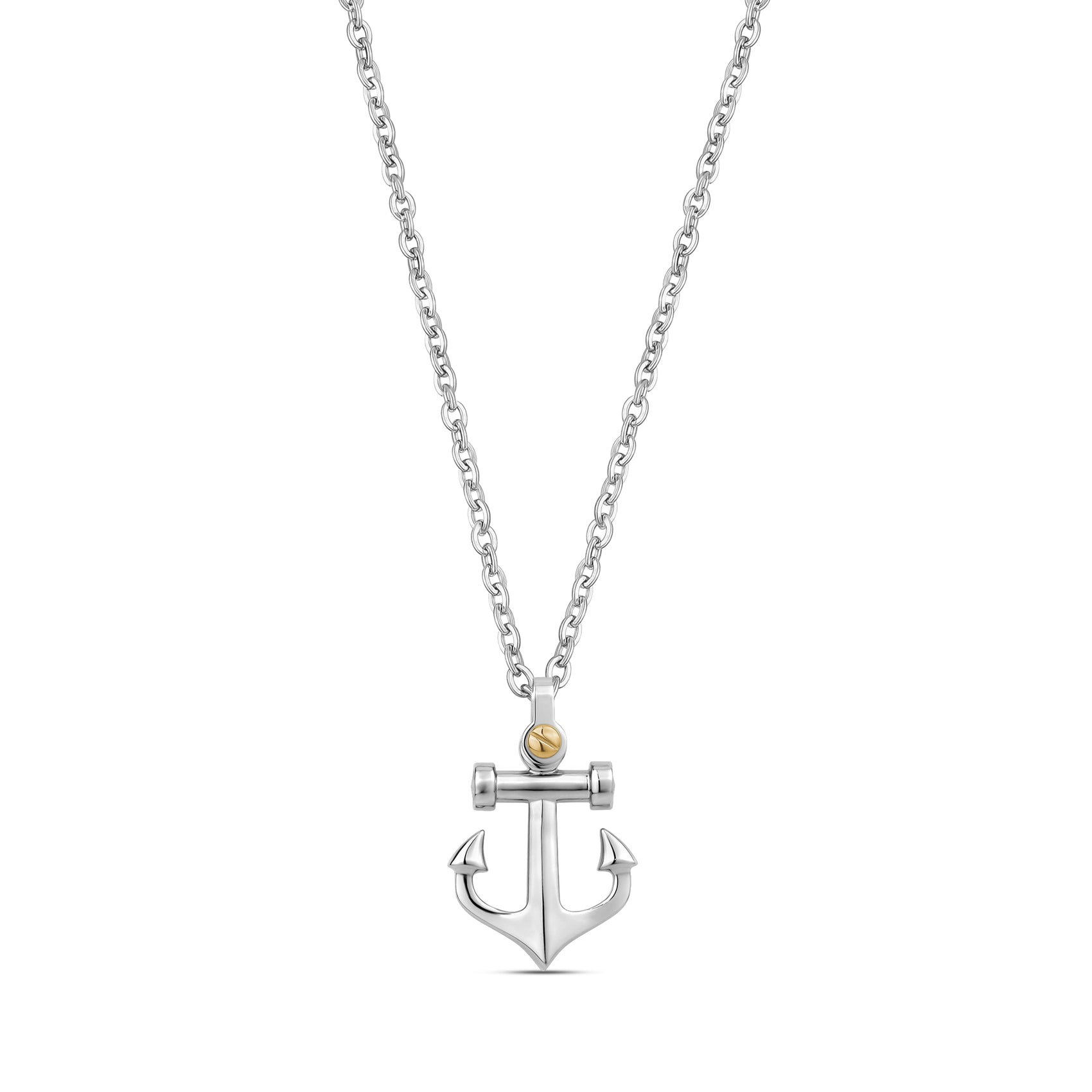 Gold Screw Anchor Pendant