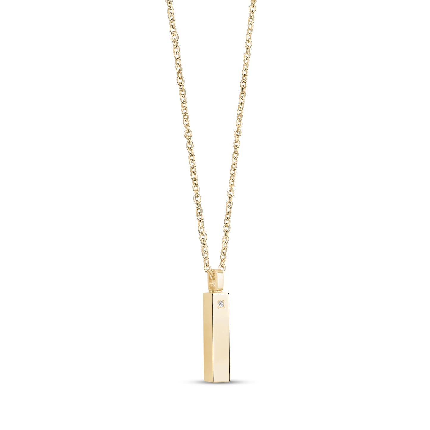 Minimal Stone-Set Urn Pendant - Women Pendant - The Steel Shop