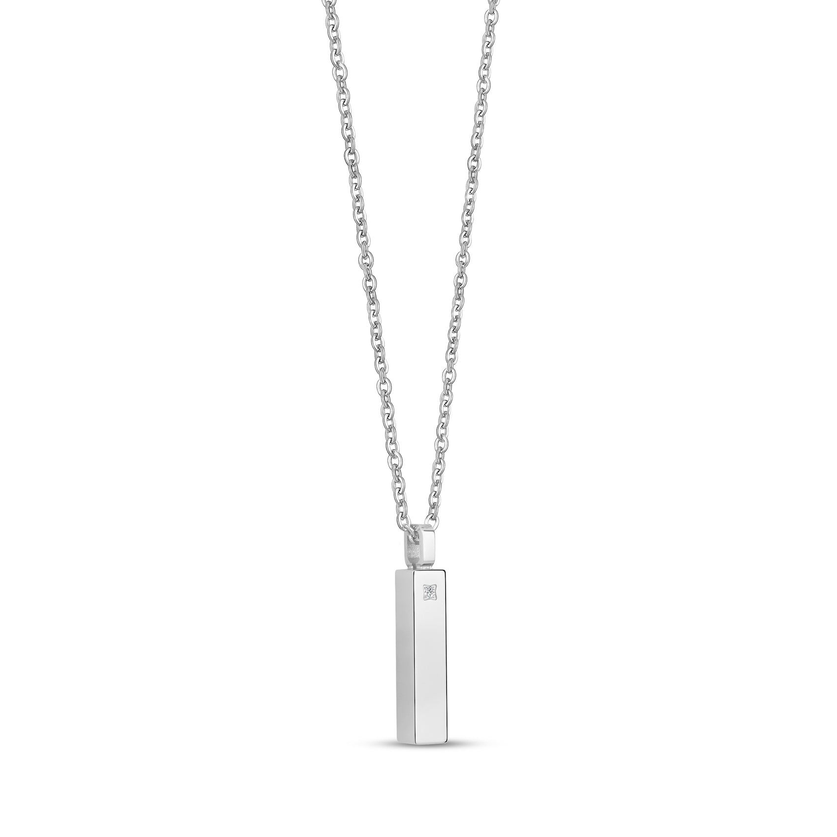 Minimal Stone-Set Urn Pendant