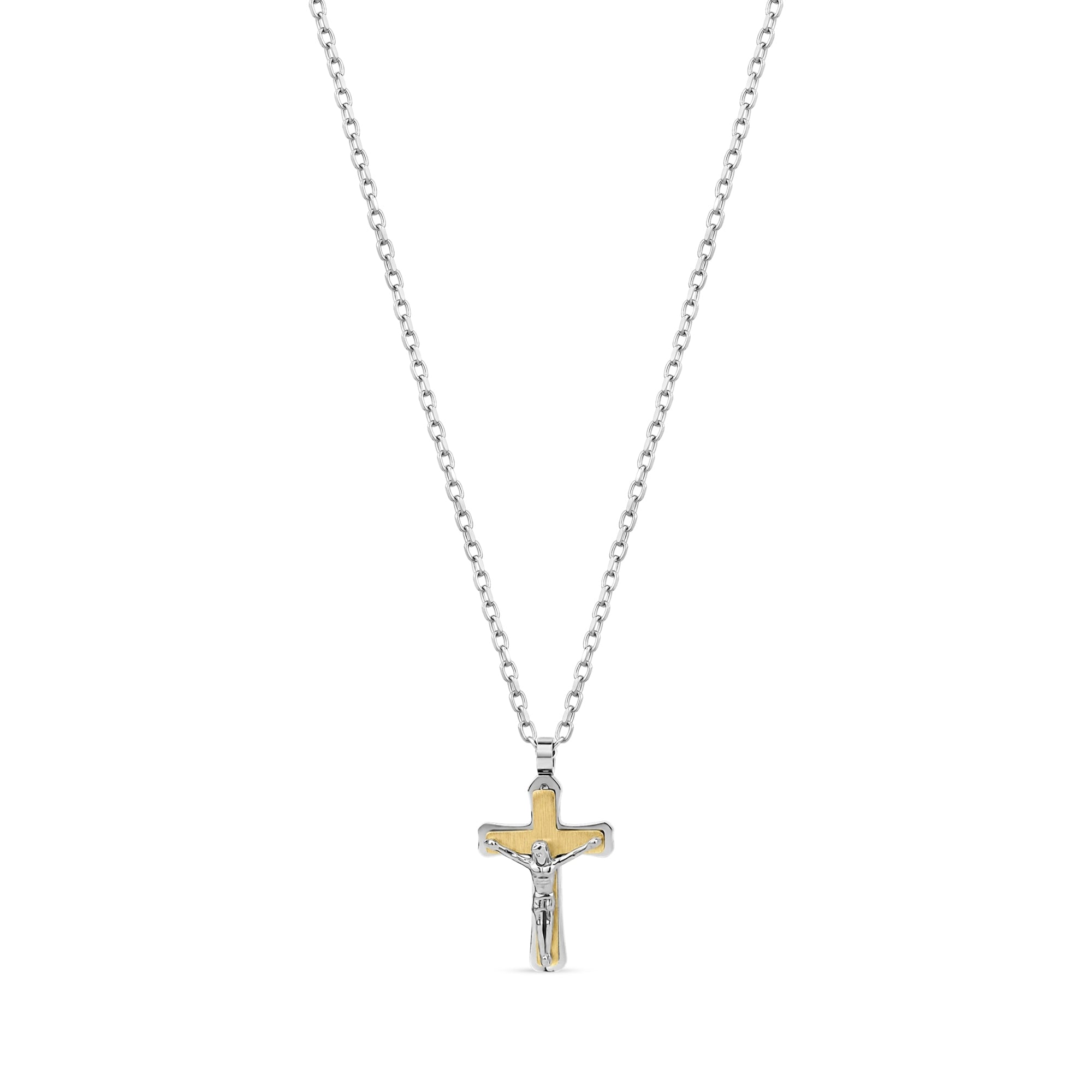 Minimal Crucifix Cross Pendant Necklace in Stainless Steel The Steel Shop — free download