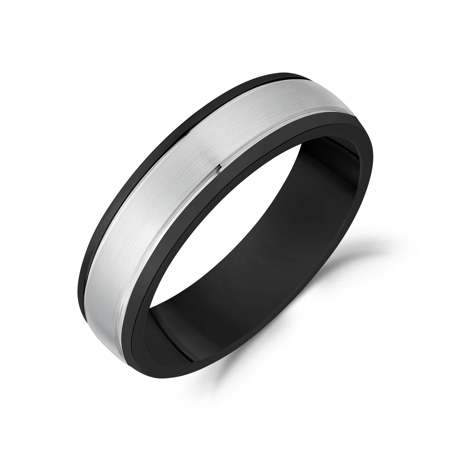 Two Tone Band - Men Ring - The Steel Shop