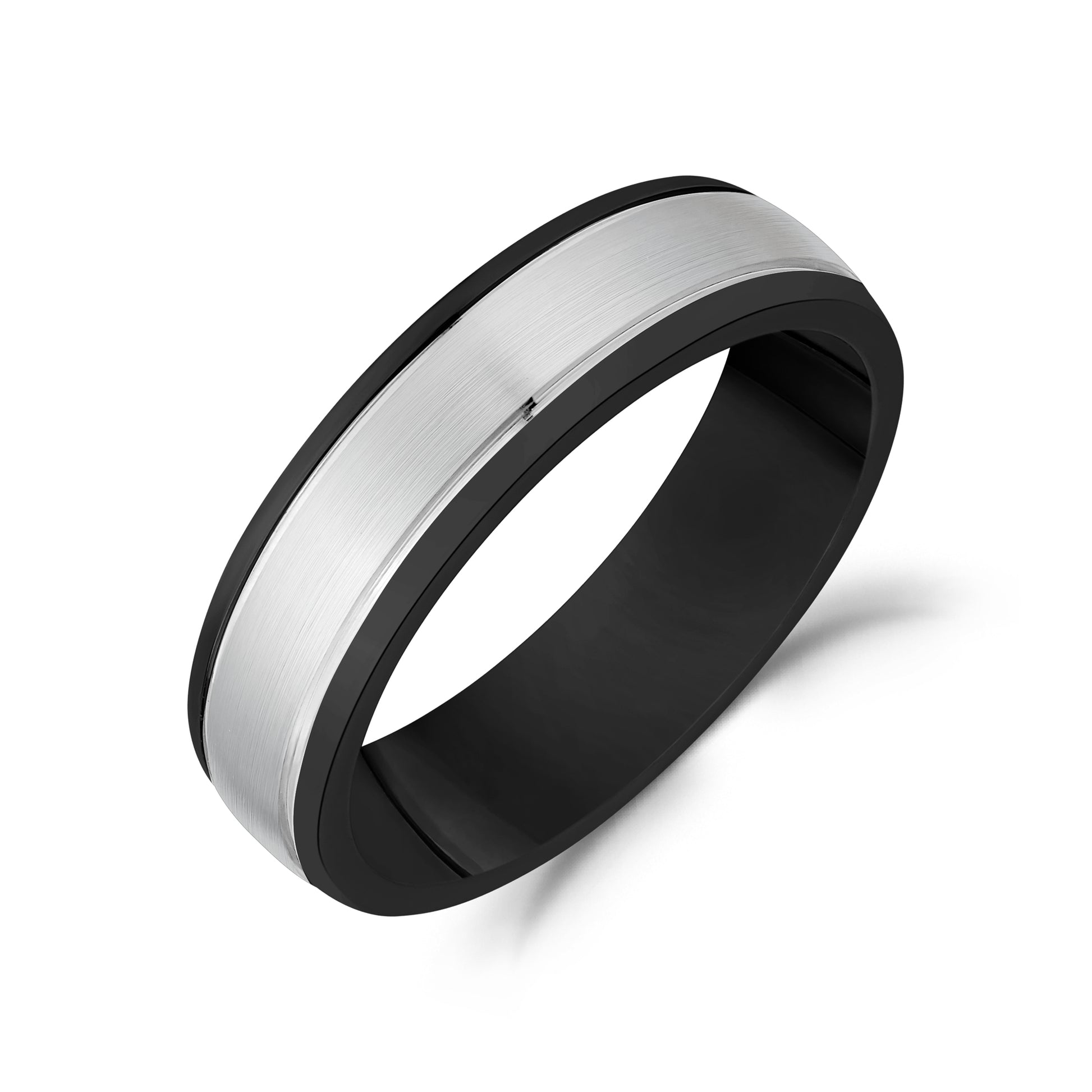 Two Tone Band - Men Ring - The Steel Shop