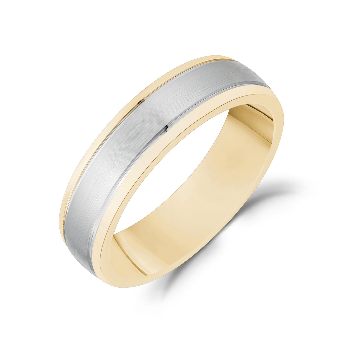 Two Tone Band - Men Ring - The Steel Shop