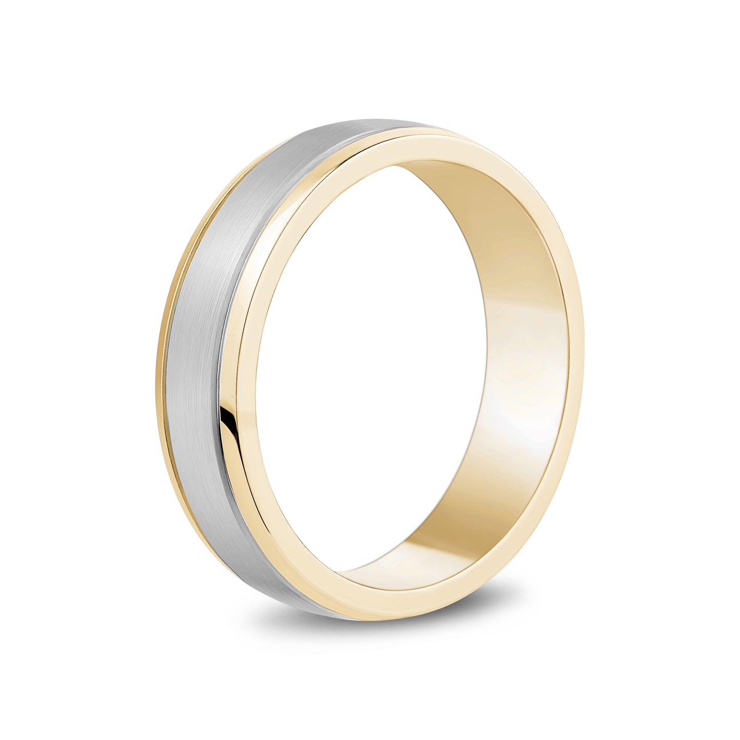 Two Tone Band - Men Ring - The Steel Shop