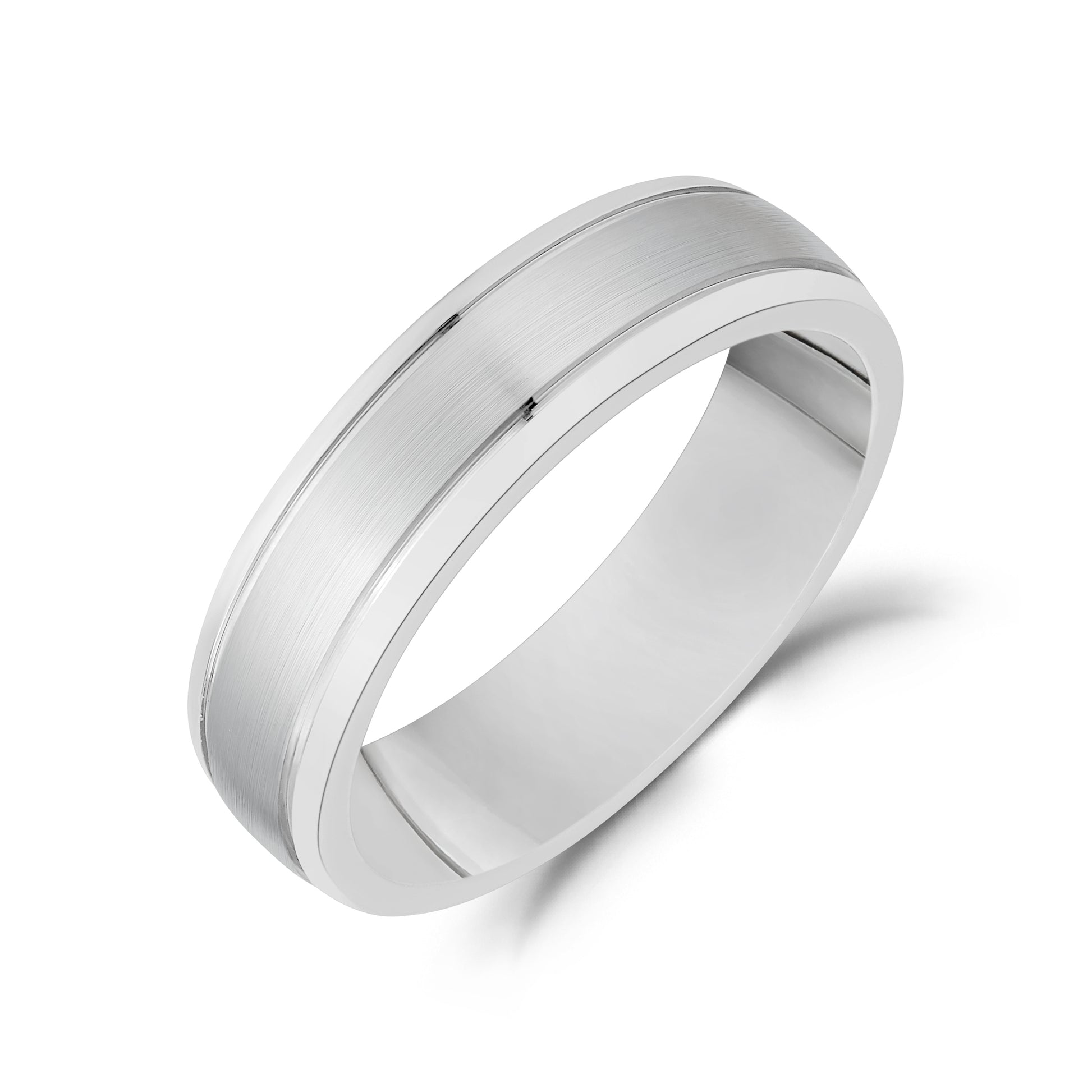 Two Tone Band - Men Ring - The Steel Shop