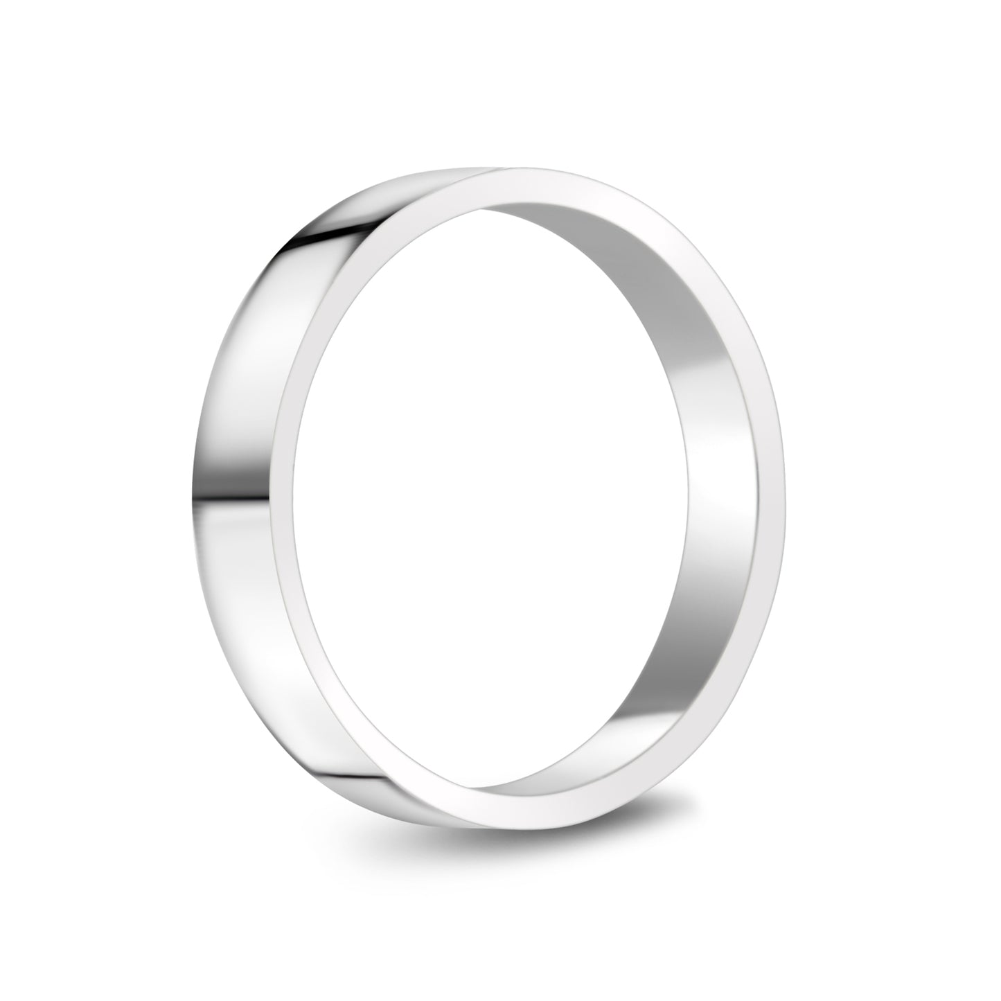 4mm Flat Wedding Band - Unisex Ring - The Steel Shop