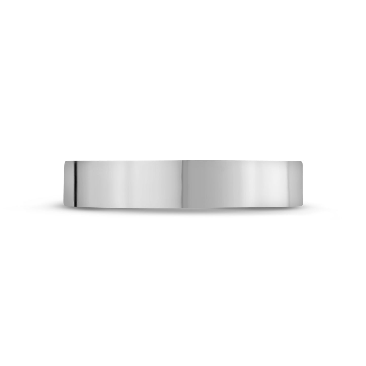 4mm Flat Wedding Band - Unisex Ring - The Steel Shop