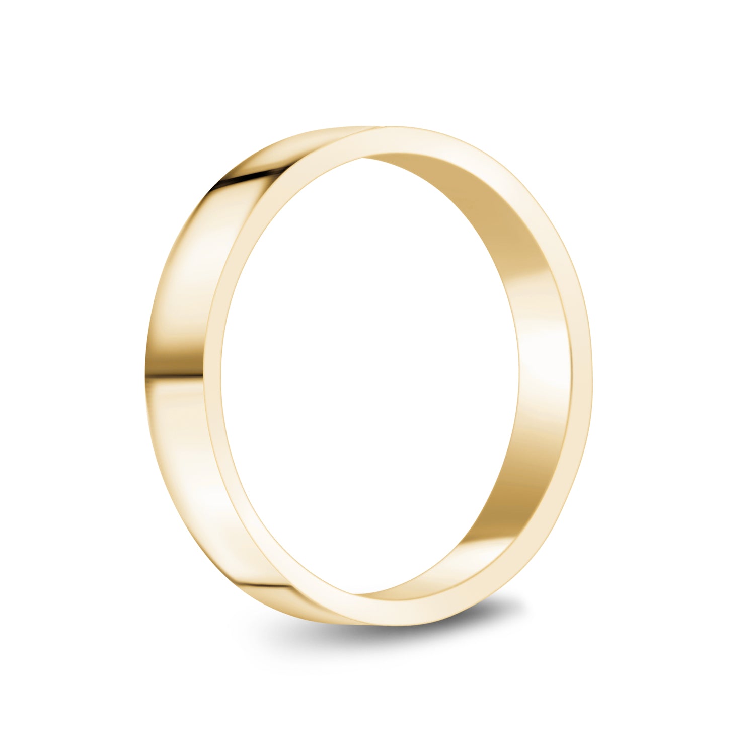 4mm Flat Wedding Band - Unisex Ring - The Steel Shop