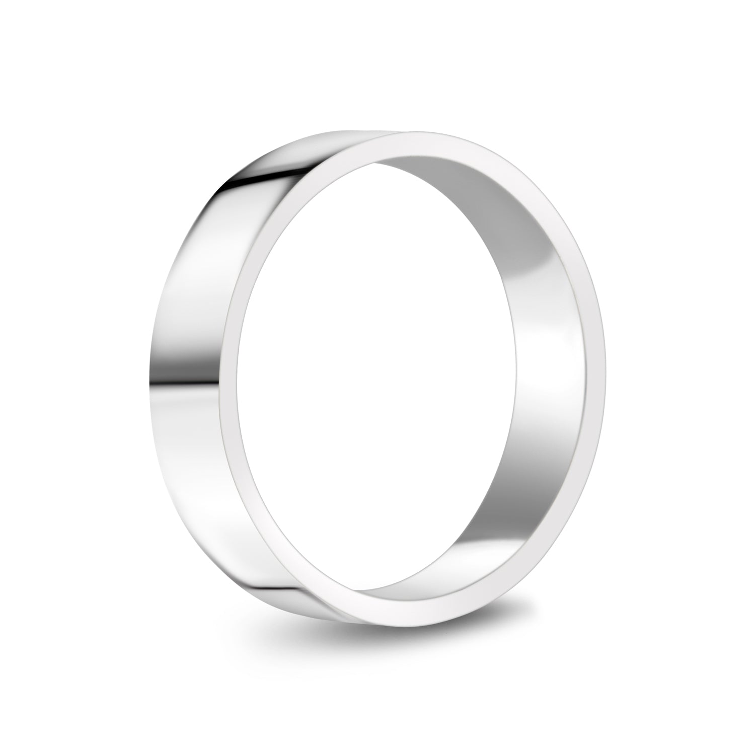 5mm Flat Wedding Band - Unisex Ring - The Steel Shop