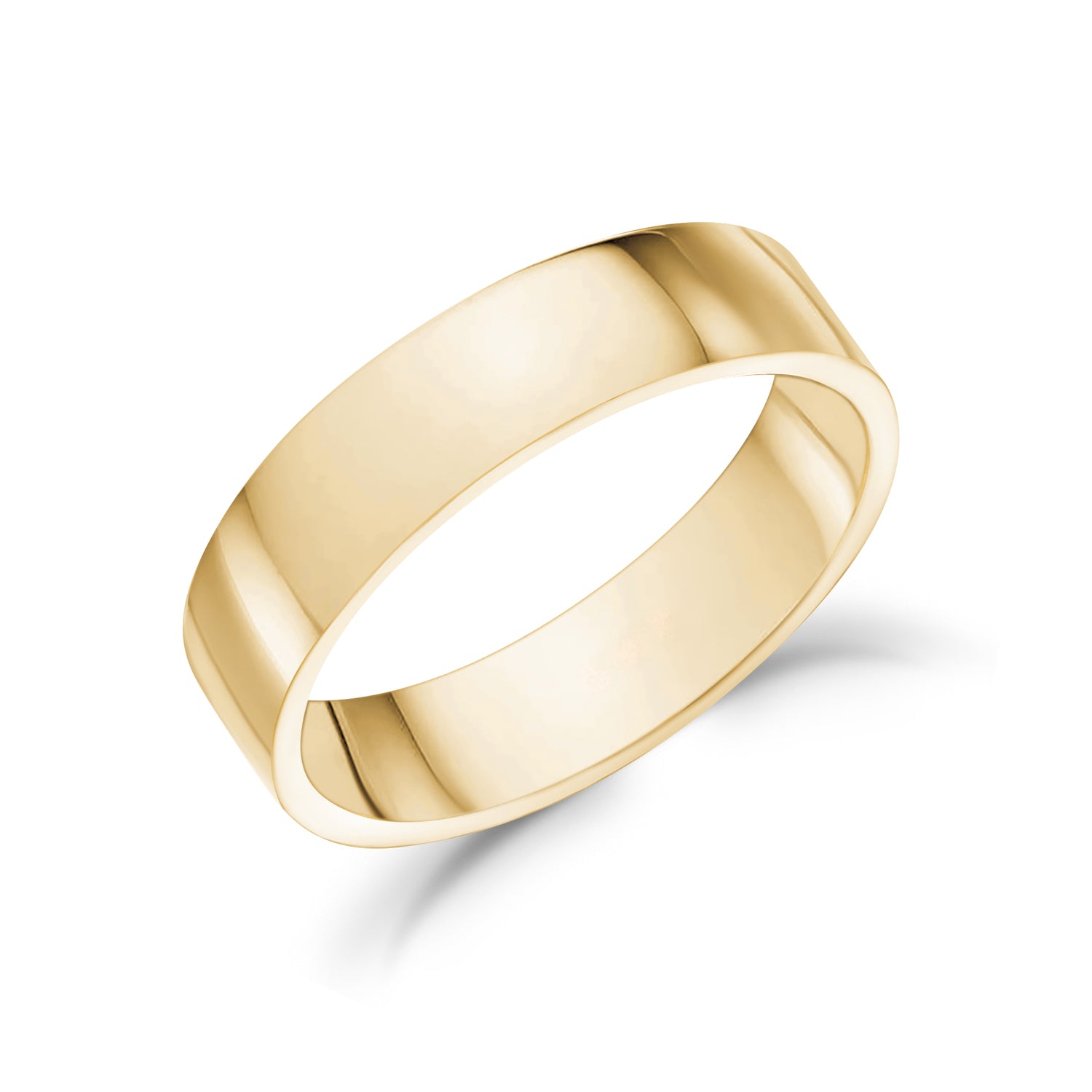 5mm Flat Wedding Band - Unisex Ring - The Steel Shop