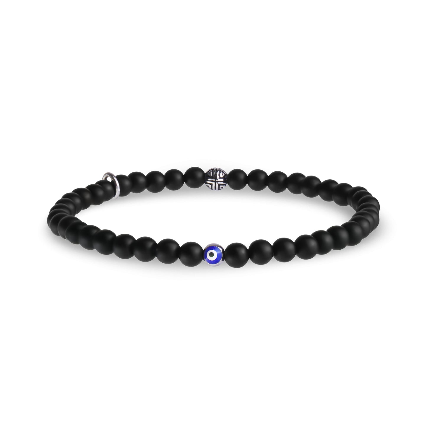 Evil Eye Protection Bead Bracelet | 4MM - Unisex Bead Bracelet - The Steel Shop
