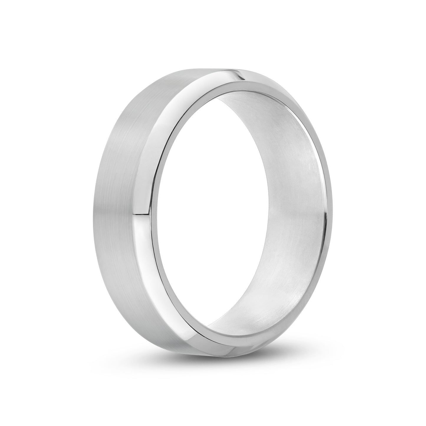 Beveled Edge Band | 6.5MM - Men Ring - The Steel Shop
