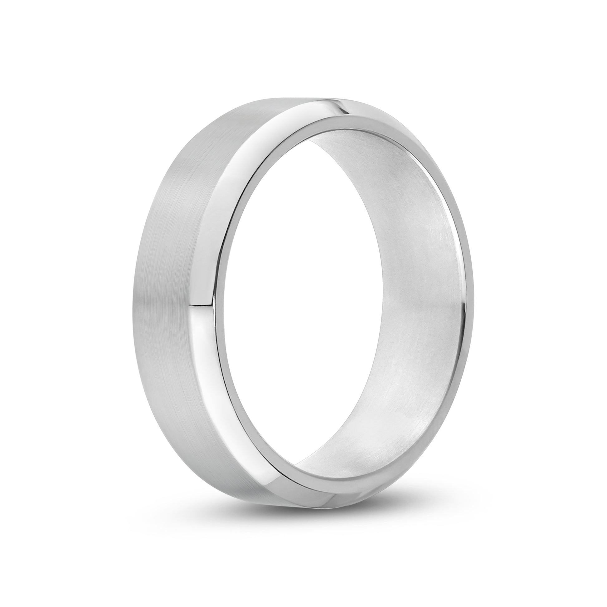 Beveled Edge Band | 6.5MM - Men Ring - The Steel Shop