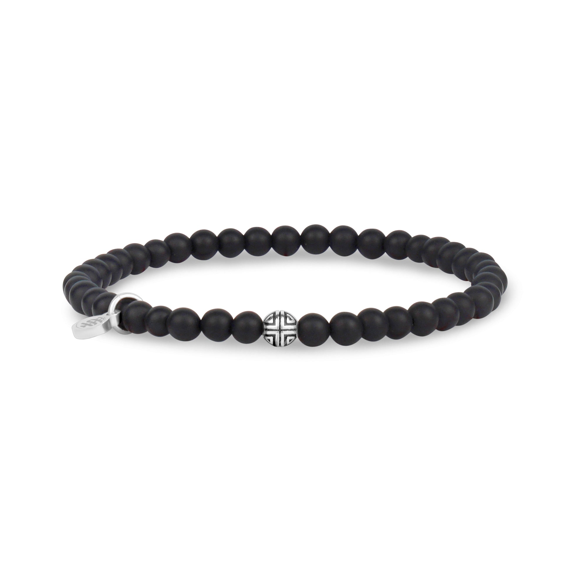 Matte Black Bead Bracelet | 4MM - Unisex Bead Bracelet - The Steel Shop