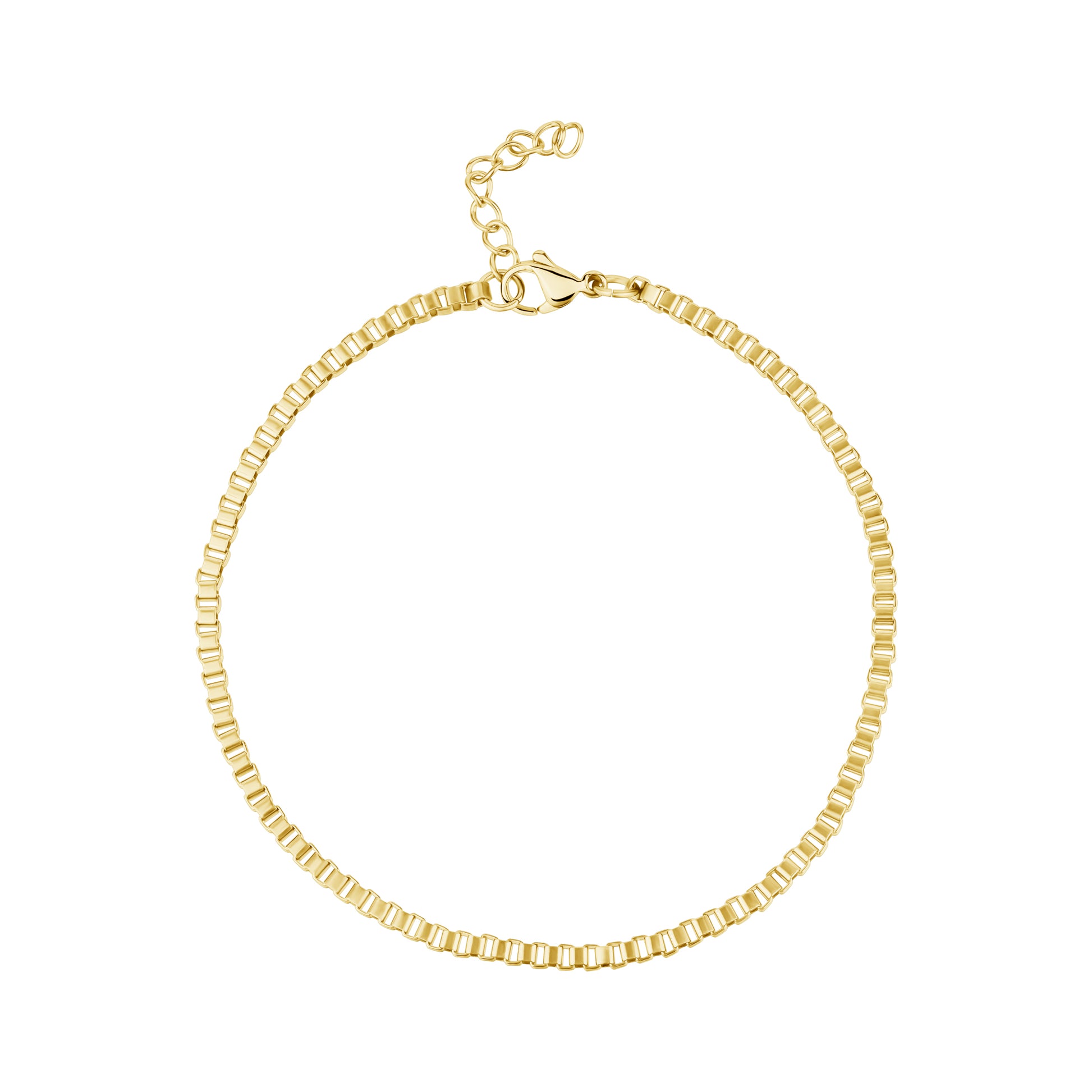 Box Chain Anklet | 2.5MM - Anklets - The Steel Shop