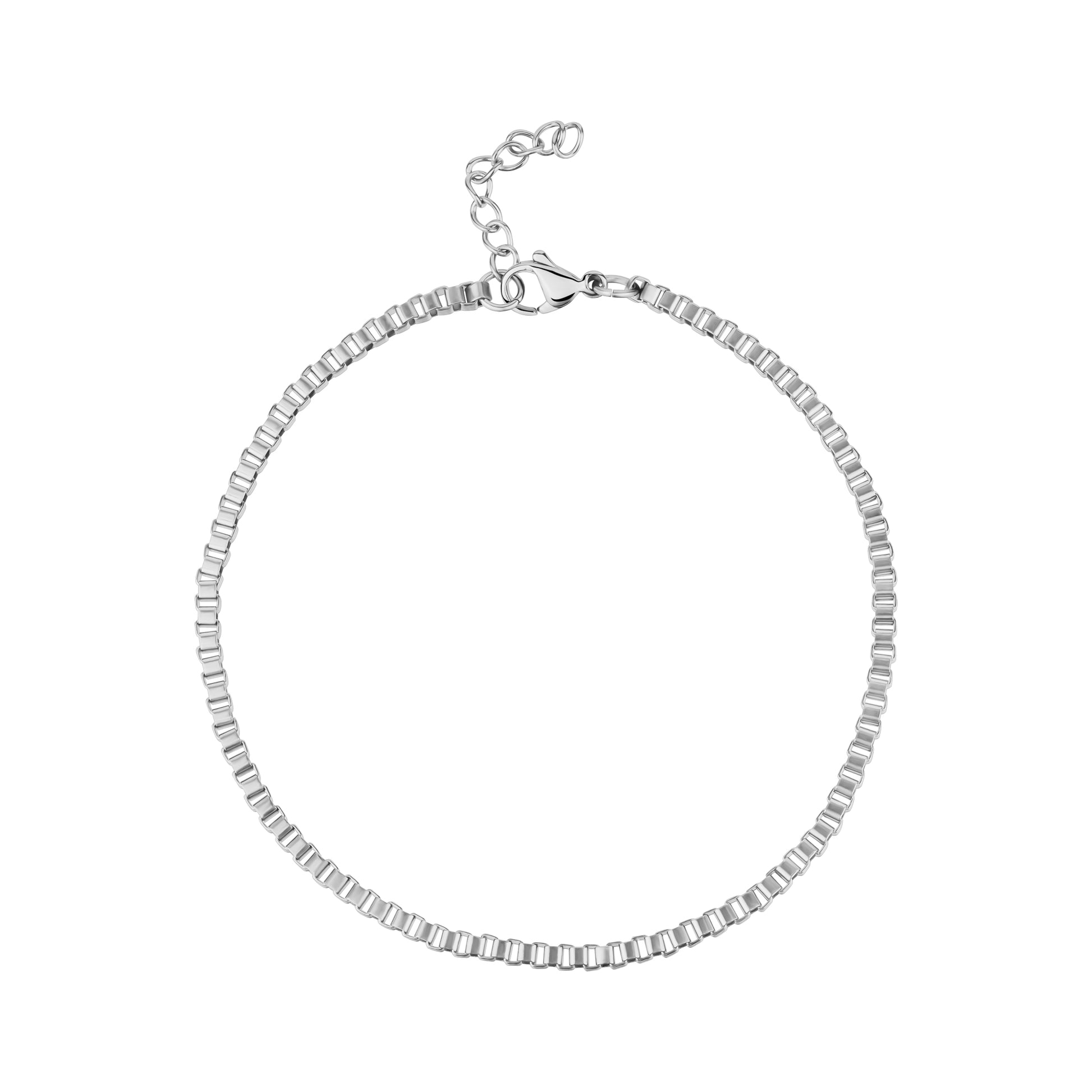 Box Chain Anklet | 2.5MM - Anklets - The Steel Shop