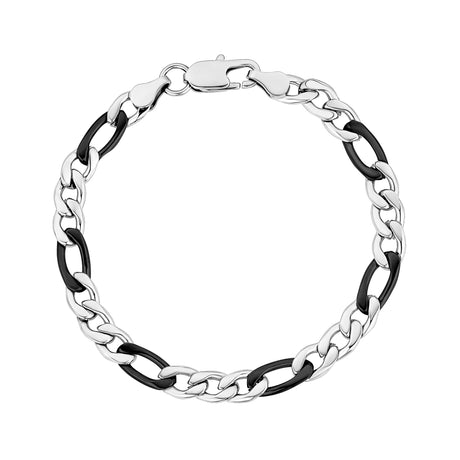 7mm Figaro Link Bracelet - Mens Steel Bracelets - The Steel Shop