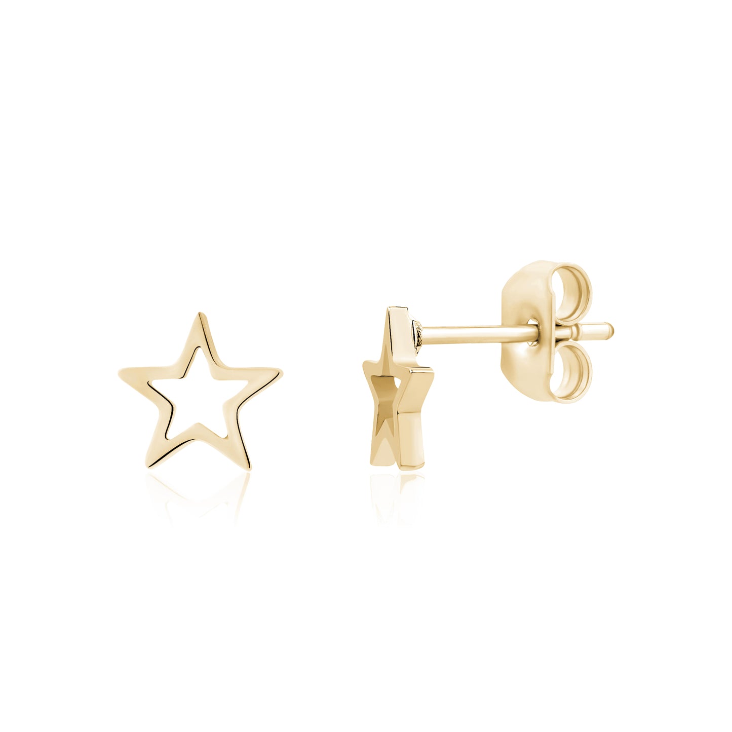 Mini Hollow Star Studs - Earrings - The Steel Shop