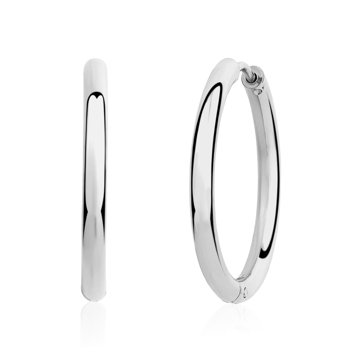 Simple Hoop Earrings - Earrings - The Steel Shop