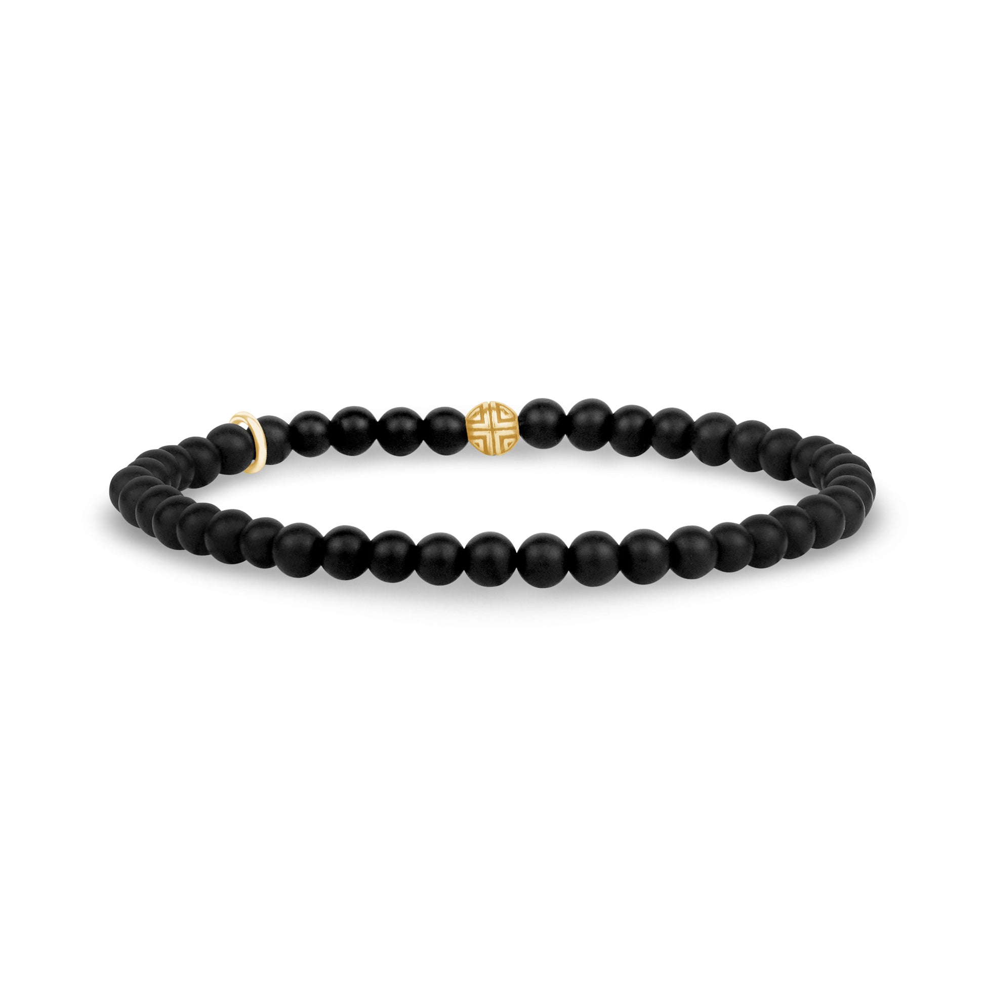 Matte Black Bead Bracelet | 4MM - Unisex Bead Bracelet - The Steel Shop