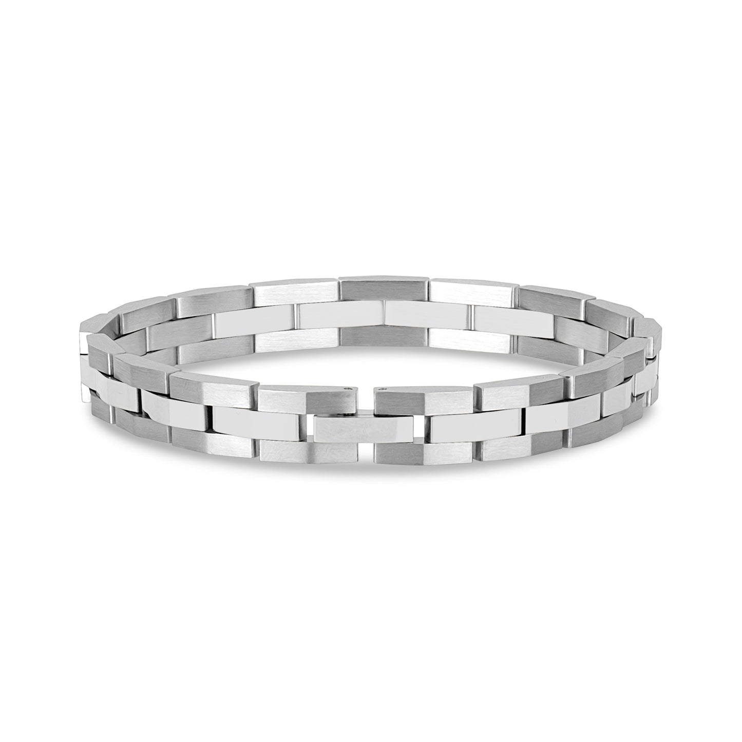 8mm Accent Link Bracelet - Mens Steel Bracelets - The Steel Shop