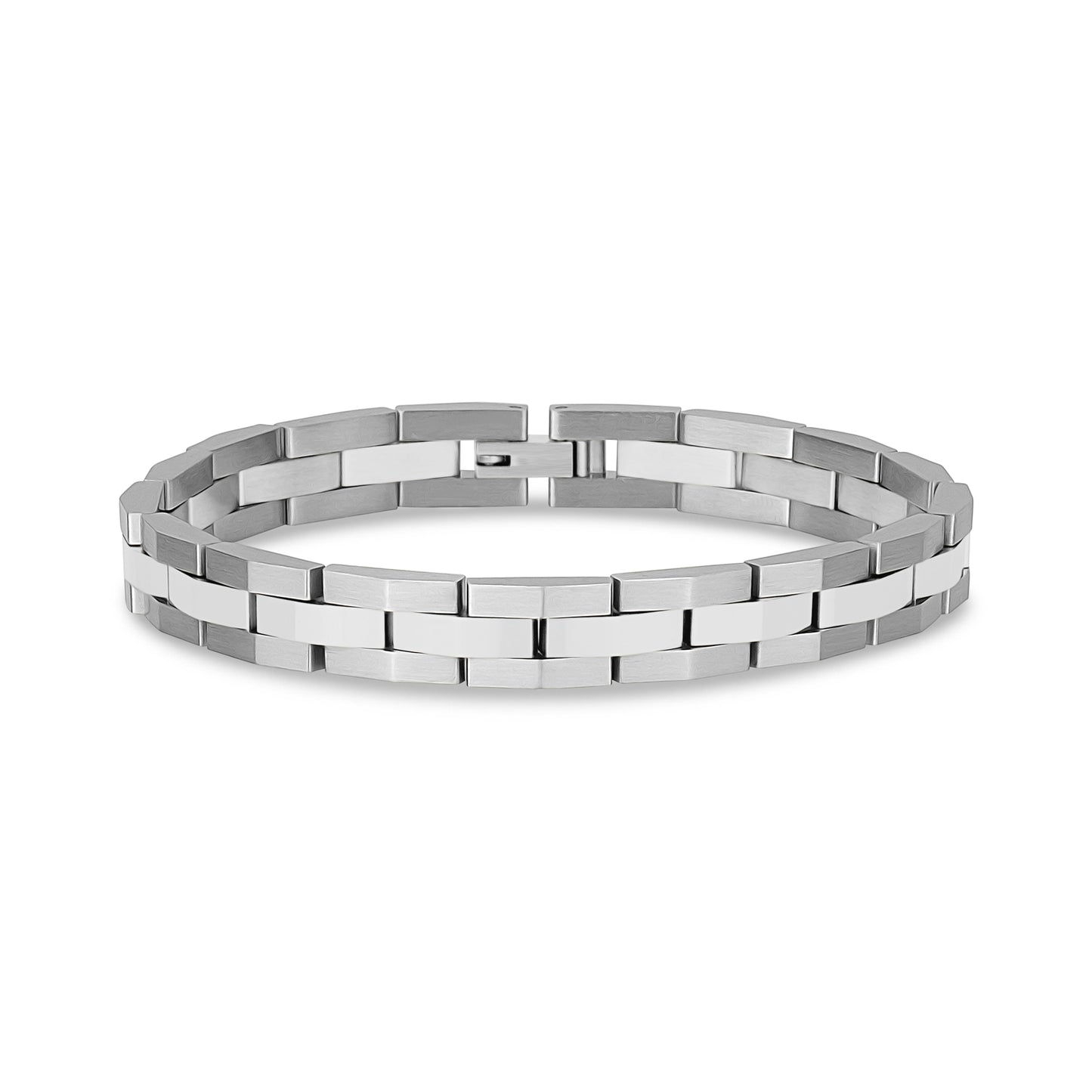 8mm Accent Link Bracelet - Mens Steel Bracelets - The Steel Shop