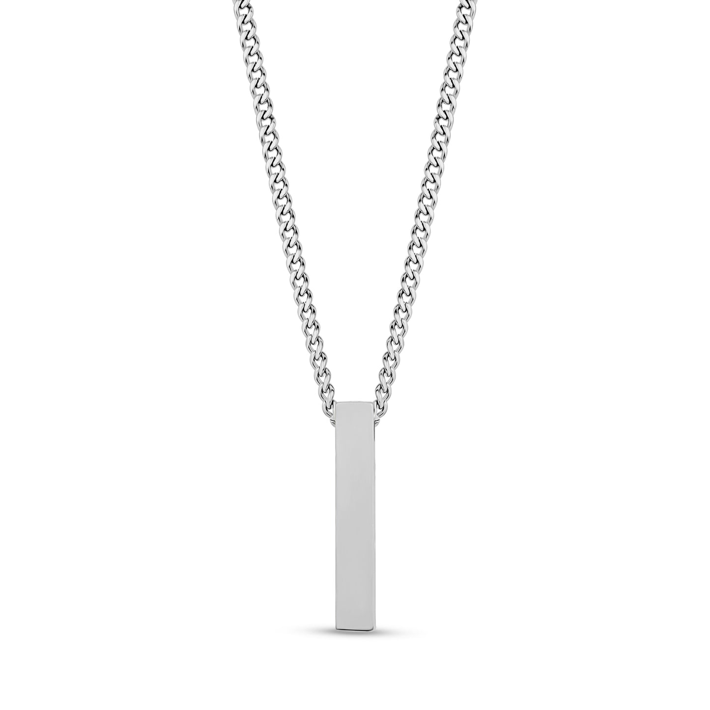 Personalized Matte Rectangle Bar Cremation Urn Pendant for Ashes