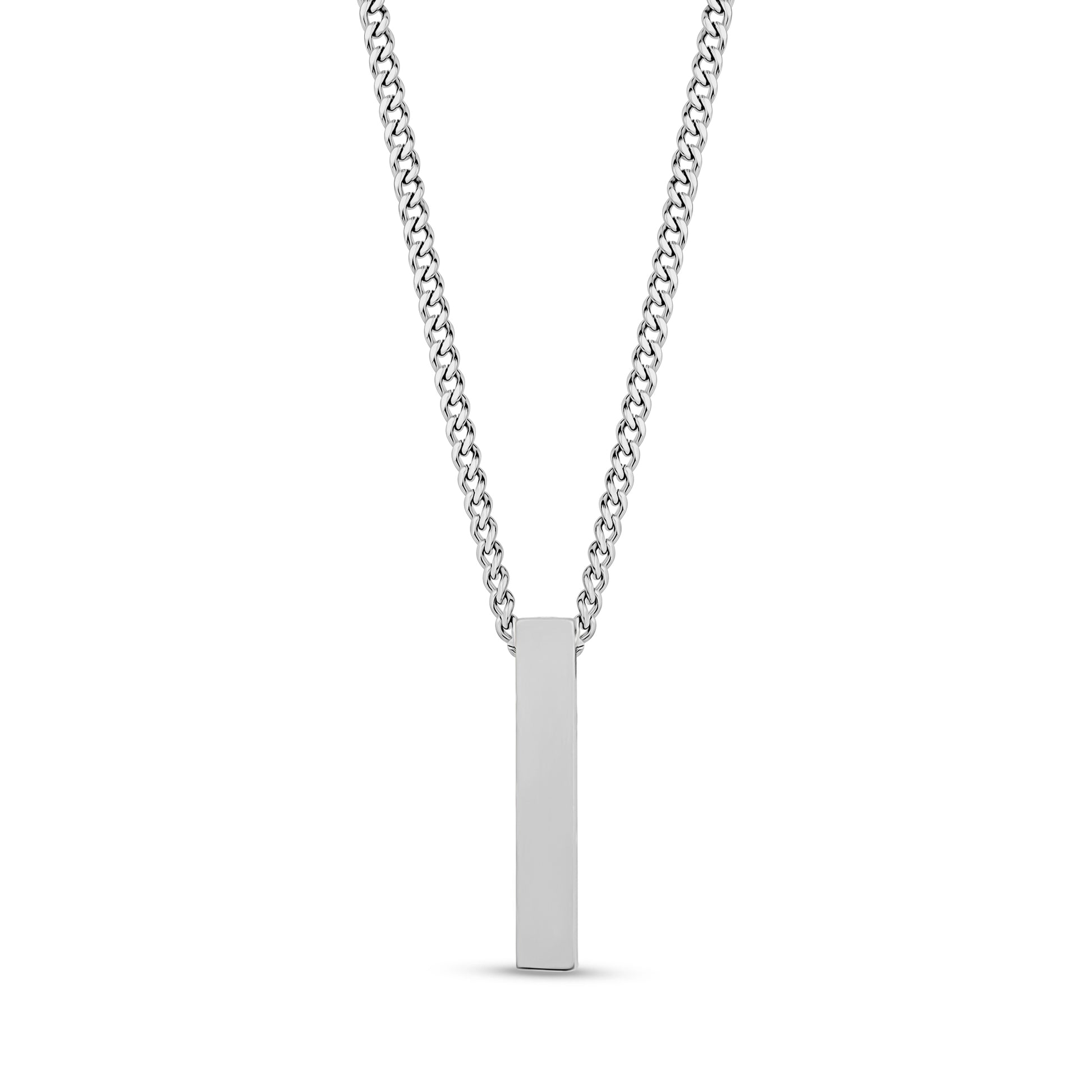 Personalized Matte Rectangle Bar Cremation Urn Pendant for Ashes