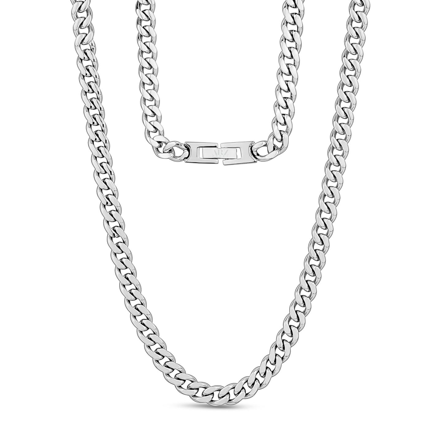 6mm Stainless Steel Cuban Link Chain Necklace