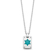 Turquoise Star of David Dog Tag - Men Pendant - The Steel Shop
