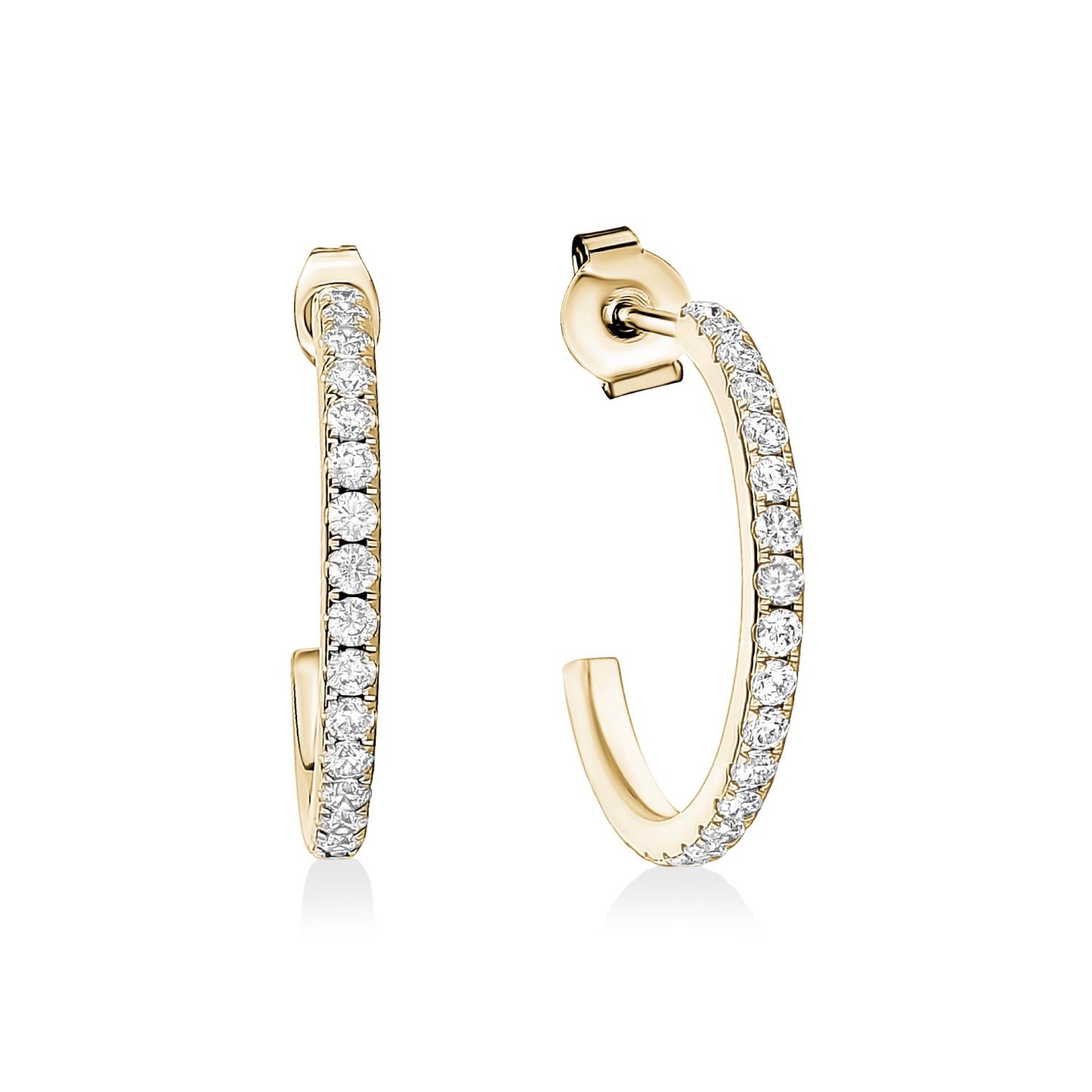 30mm Cubic Zircon Hoop Earrings - Earrings - The Steel Shop