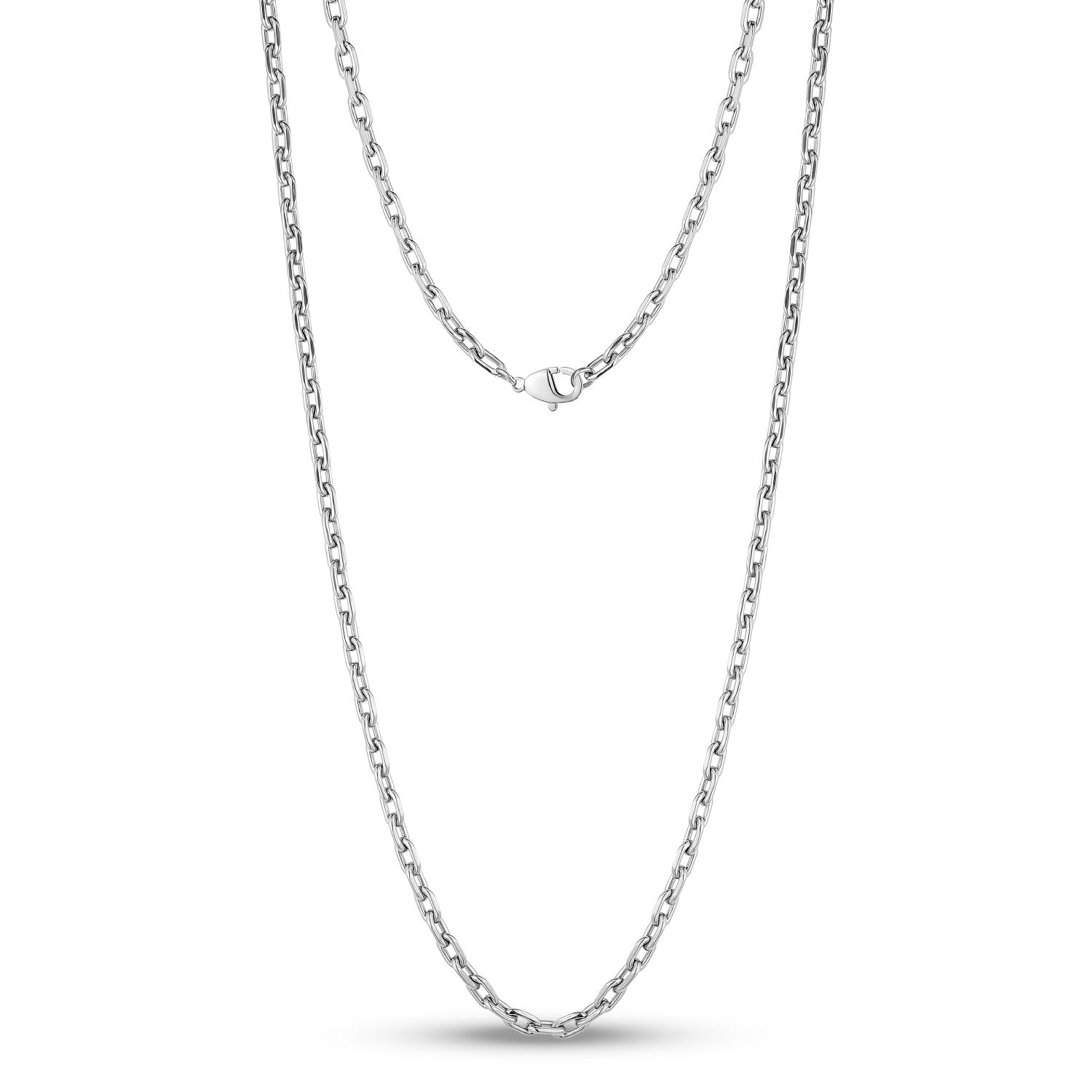 3.5mm Stainless Steel Oval Link Chain Necklace – The Steel Shop