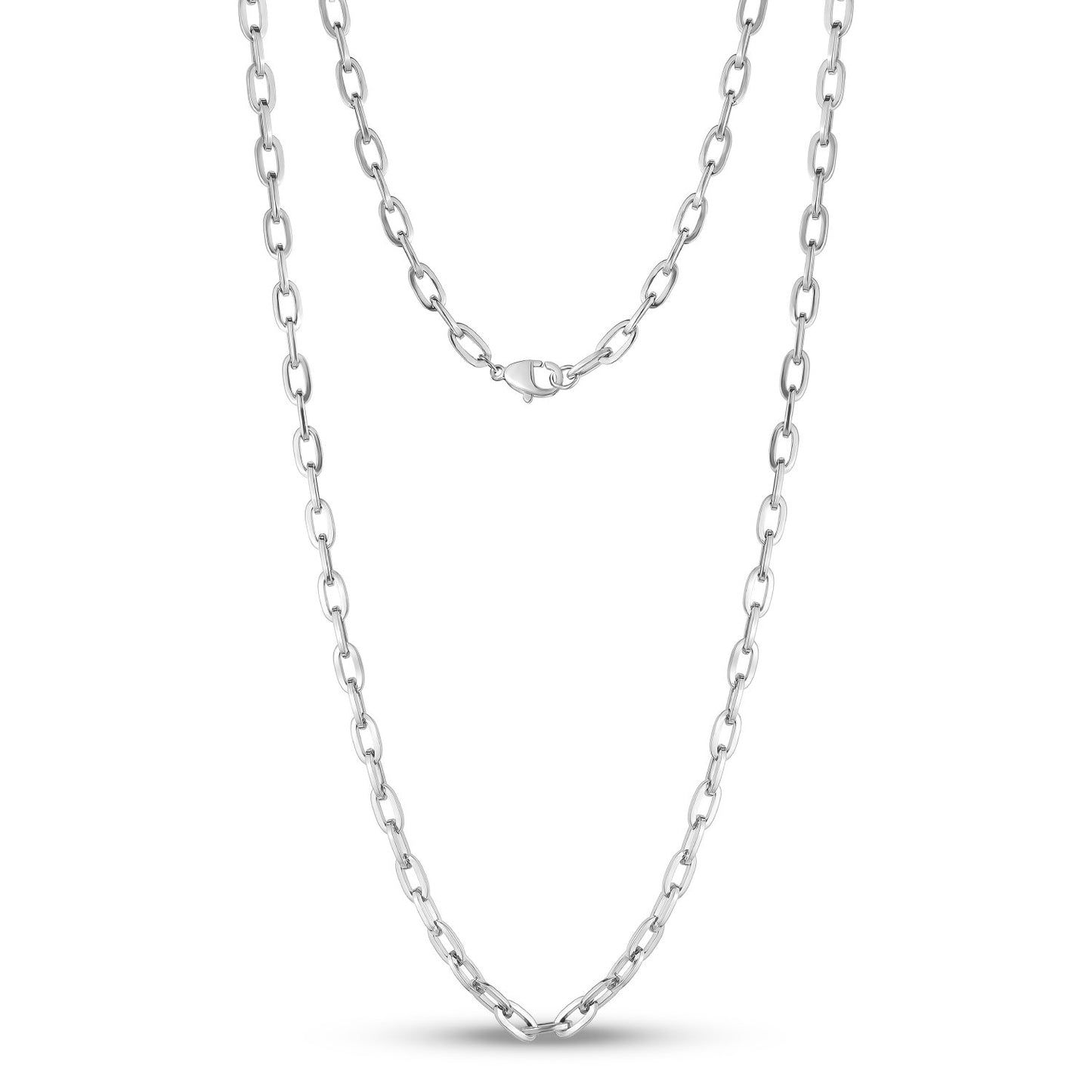5mm Oval Link Chain - Men Necklace - The Steel Shop