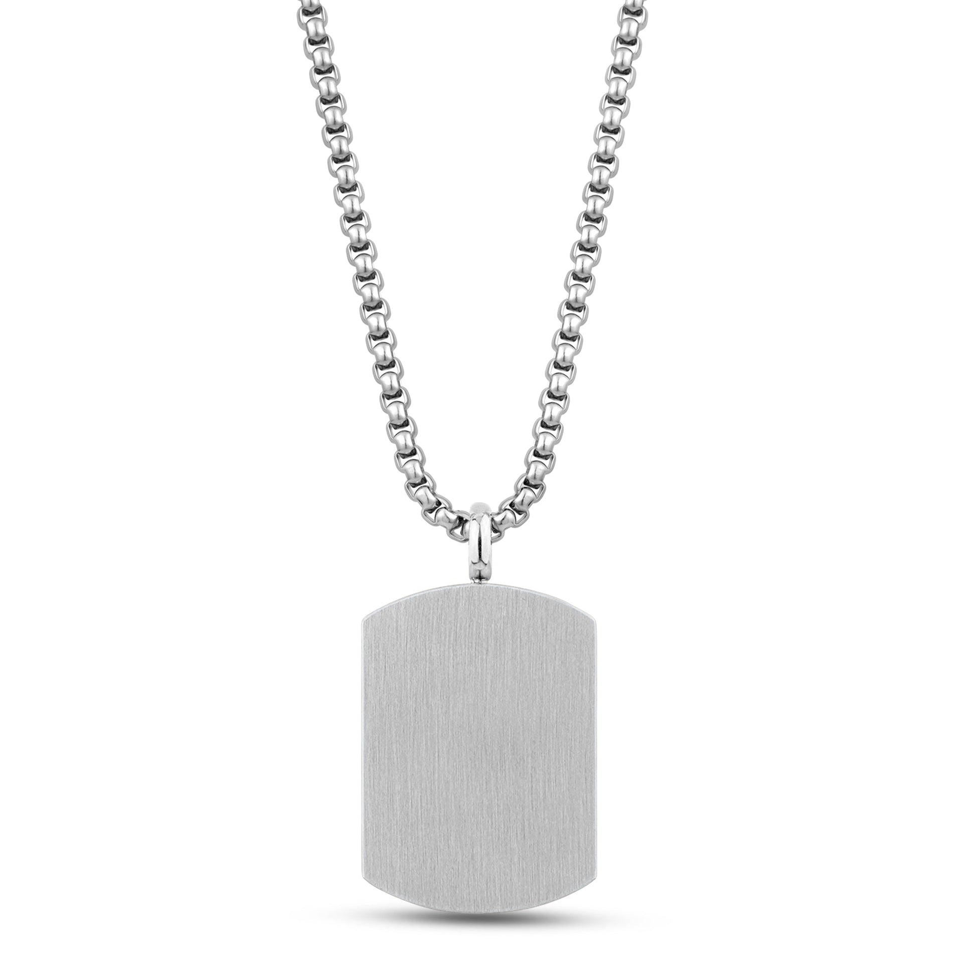 Men Pendant - Steel Dog Tag Urn Pendant