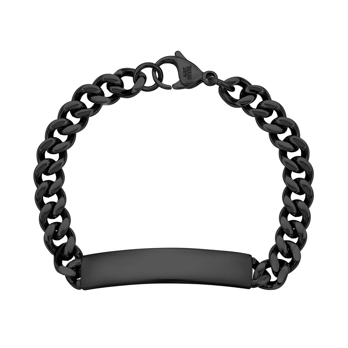 8mm Stainless Steel Cuban Link Engravable ID Bracelet Gift for Men The Steel Shop