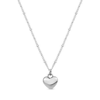 Domed Heart Pendant - Women Pendant - The Steel Shop