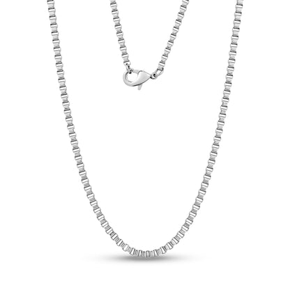 3mm Box link Chain - Unisex Necklaces - The Steel Shop