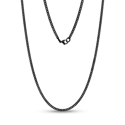 2mm Thin Cuban Link Chain - Unisex Necklaces - The Steel Shop