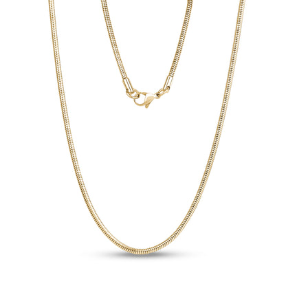 Round Snake Chain | 2.5MM - Unisex Necklaces - The Steel Shop